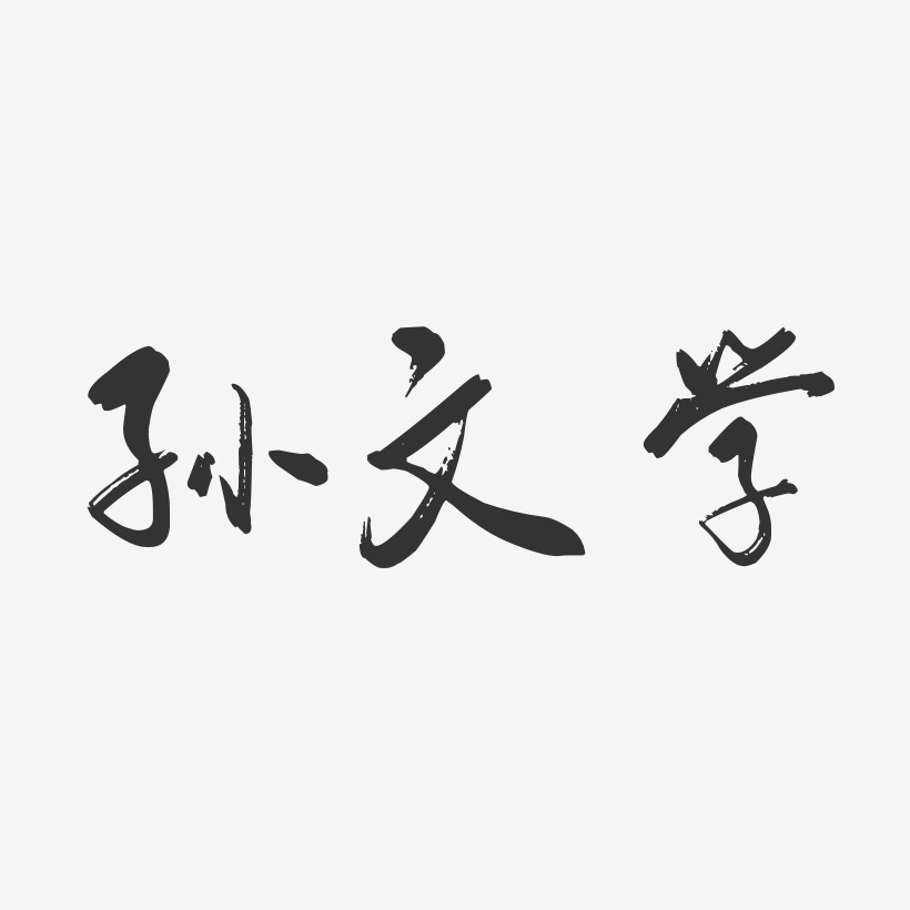 孙文学-行云飞白字体签名设计