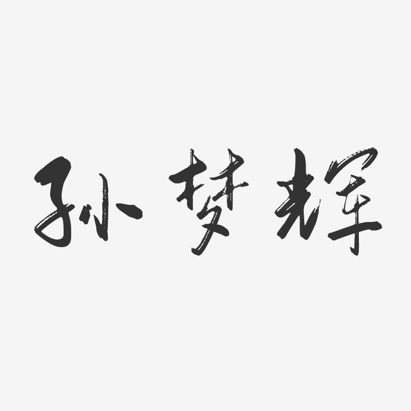 孙梦辉-行云飞白字体签名设计
