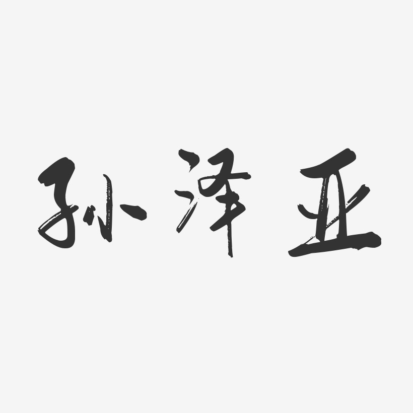 孙泽亚-行云飞白字体签名设计