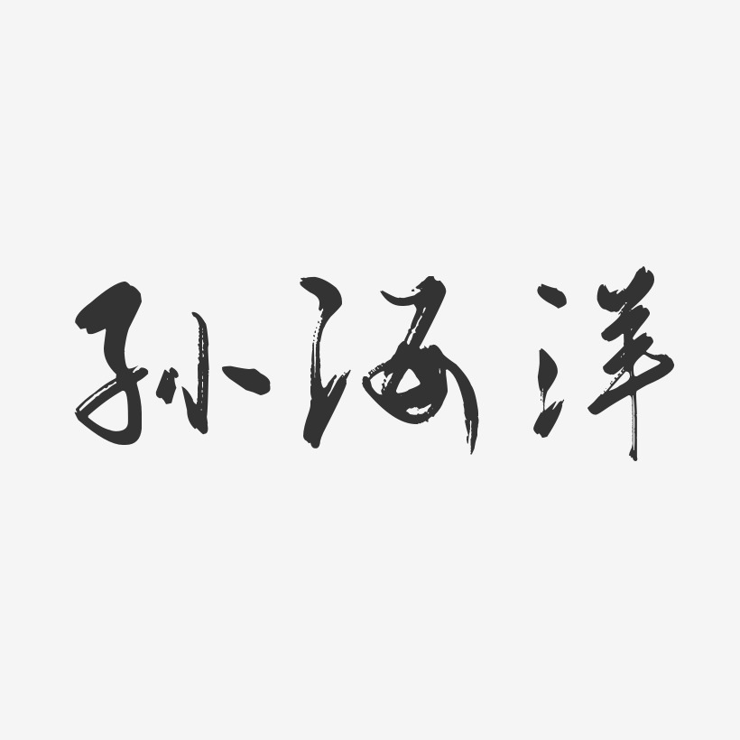 孙海洋-行云飞白字体签名设计