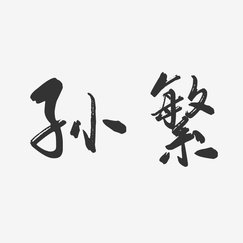 孫繁-行雲飛白字體簽名設計