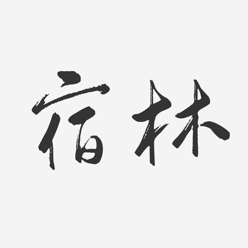 宿林-行云飞白字体签名设计