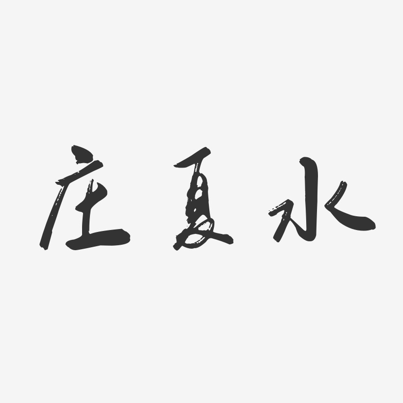 庄夏水-行云飞白字体签名设计