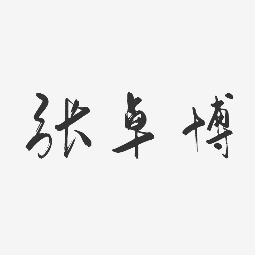 张卓博-行云飞白字体签名设计