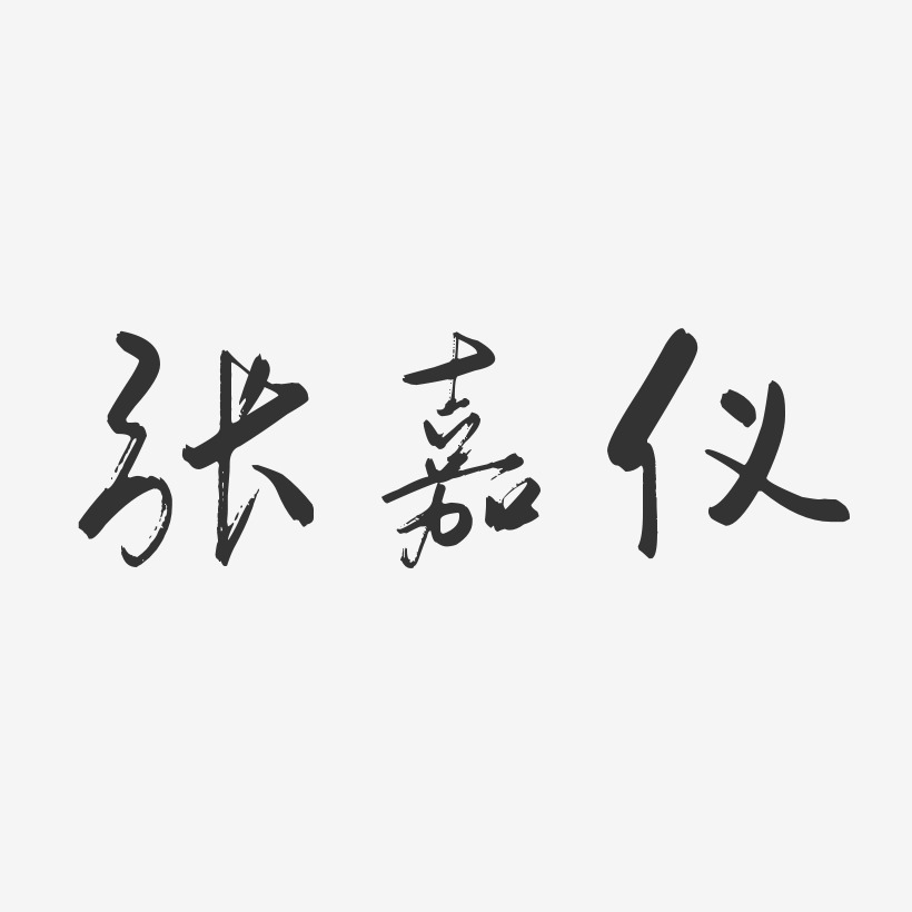 张嘉仪-行云飞白字体签名设计