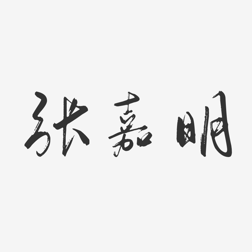 张嘉明-行云飞白字体签名设计