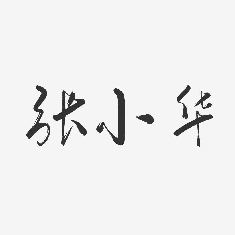 张小华-行云飞白字体签名设计