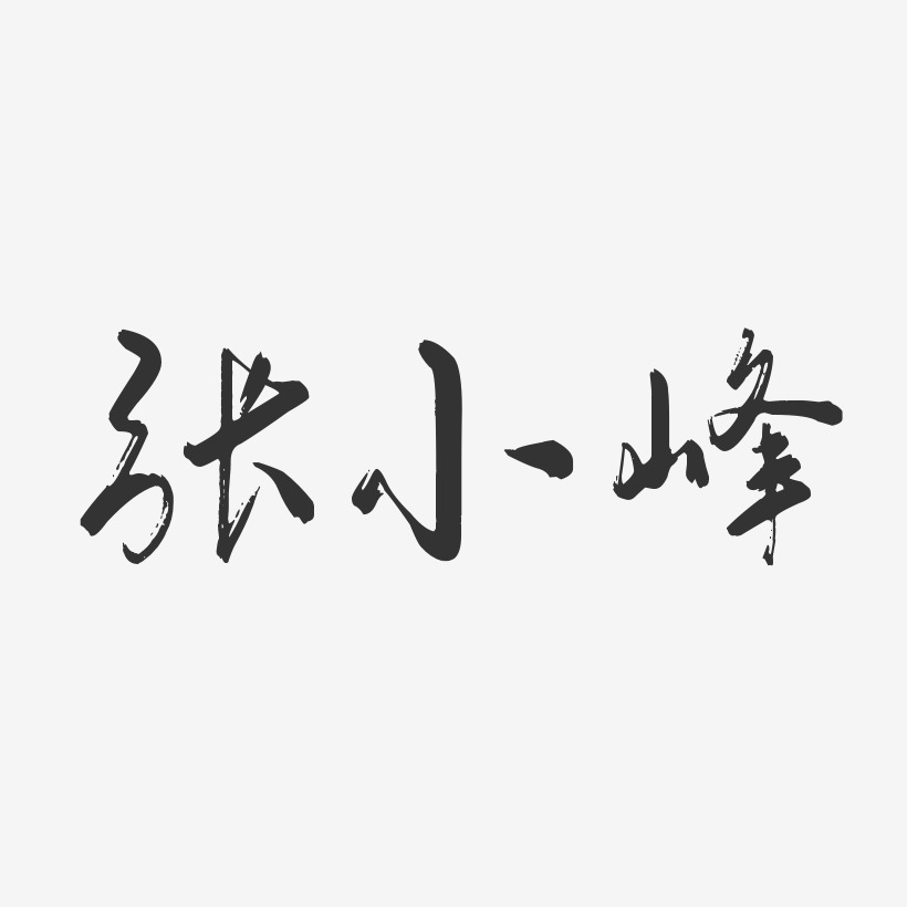 张小峰-行云飞白字体签名设计