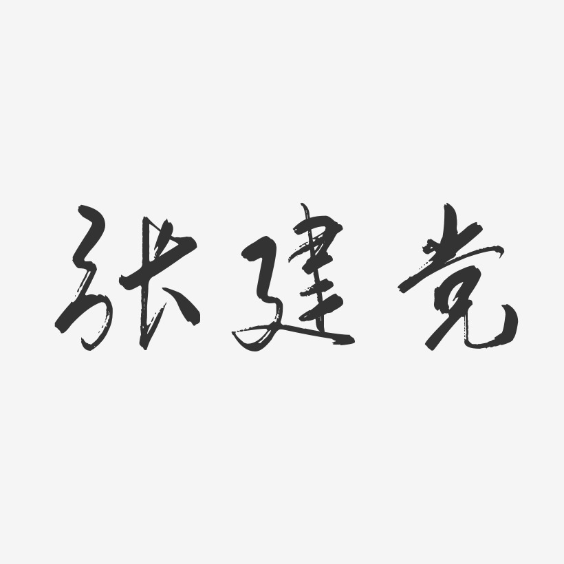 张建党-行云飞白字体签名设计