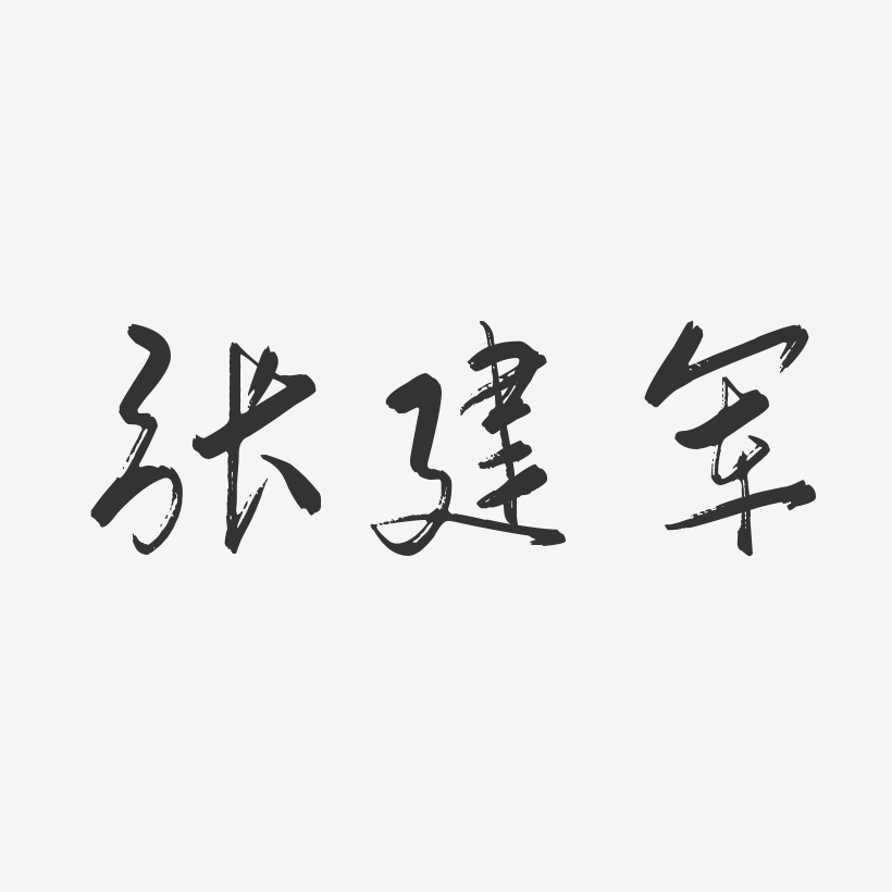 张建军-行云飞白字体签名设计