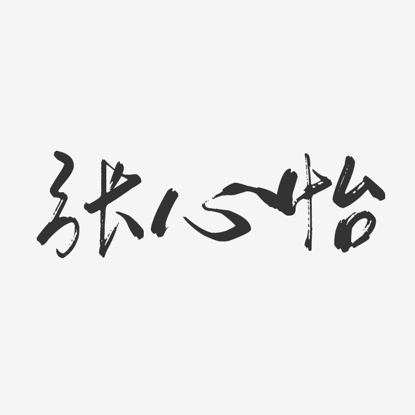 张心怡-行云飞白字体签名设计