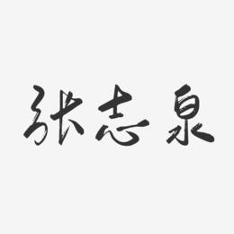 张志泉-行云飞白字体签名设计
