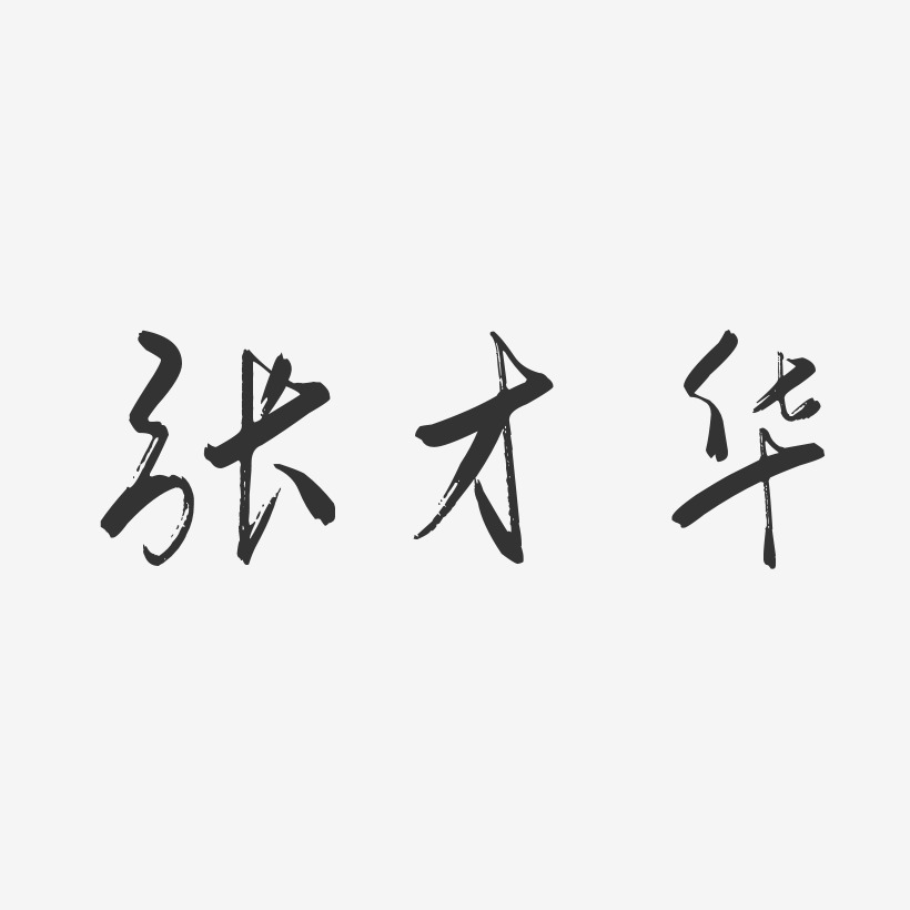 张才华-行云飞白字体签名设计