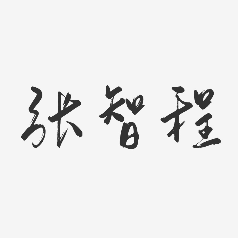 张智程-行云飞白字体签名设计