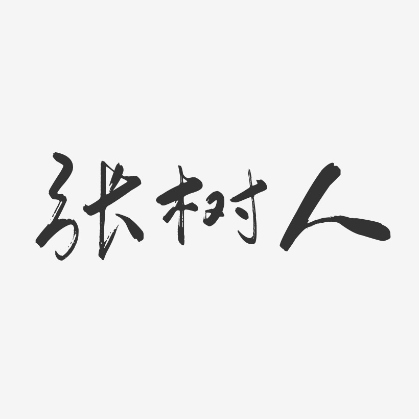 张树人-行云飞白字体签名设计