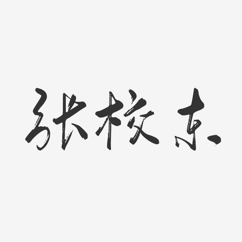 字魂网 艺术字 张校东-行云飞白字体签名设计 图片品质:原创设计 图片