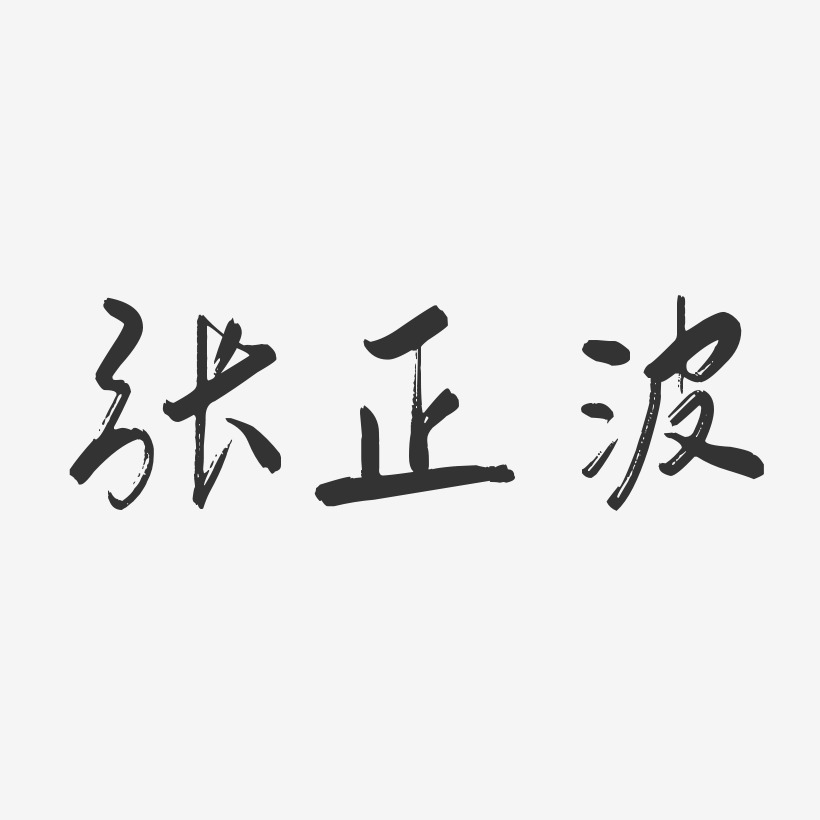 张正波-行云飞白字体签名设计