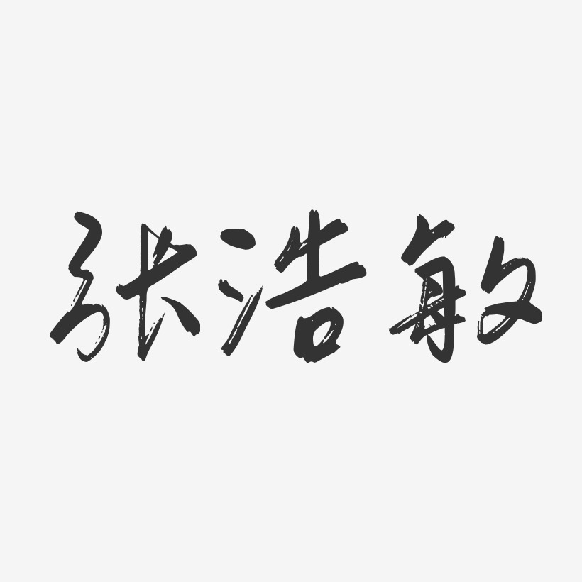 张浩敏-行云飞白字体签名设计