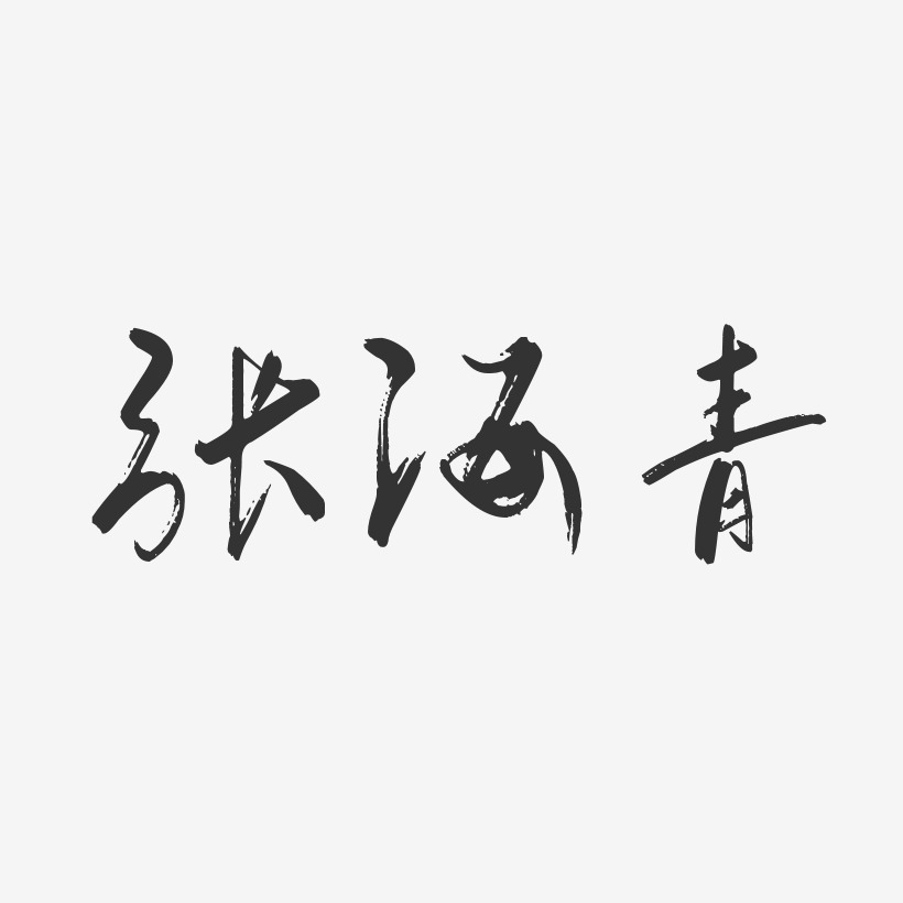 张海青-行云飞白字体签名设计