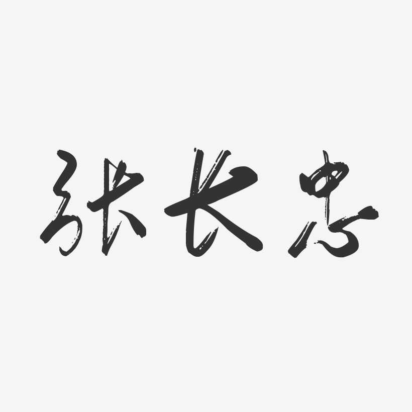 张长忠-行云飞白字体签名设计