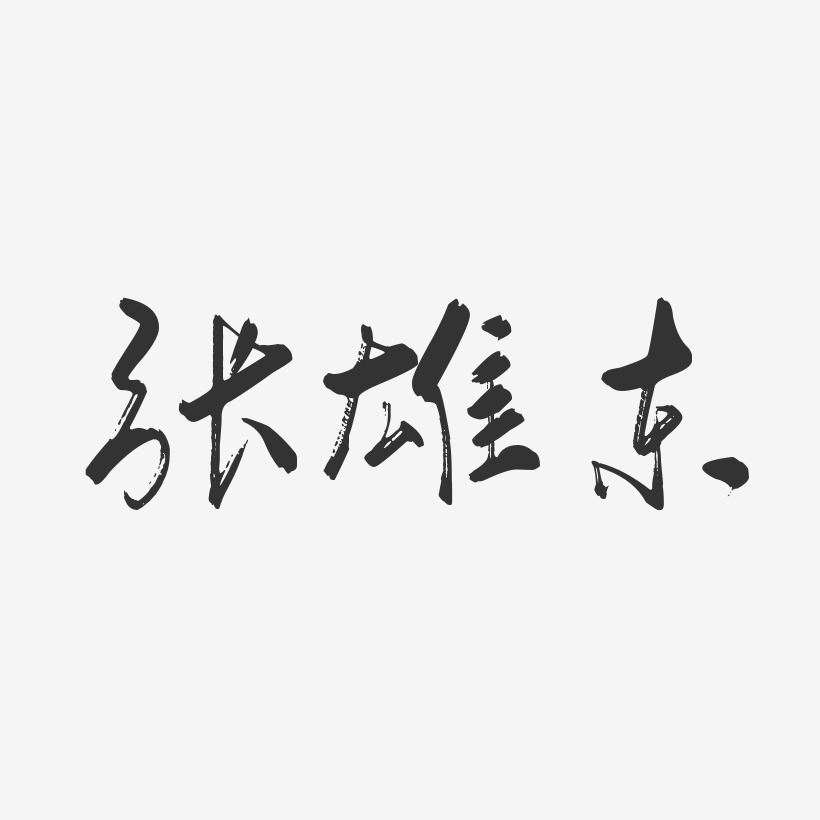 张雄东-行云飞白字体签名设计