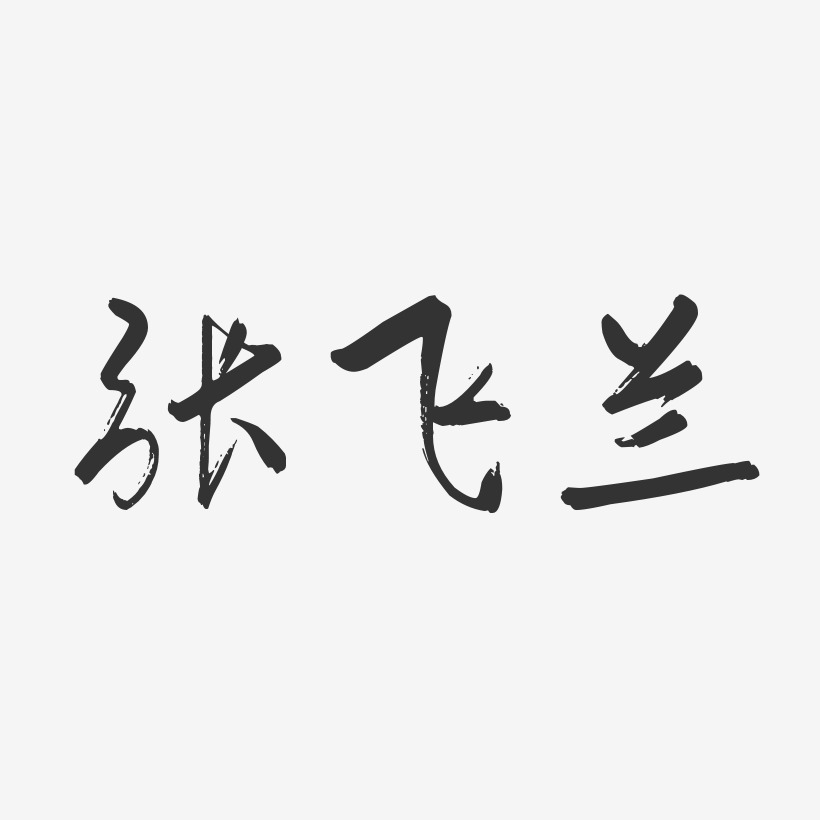 张飞兰-行云飞白字体签名设计