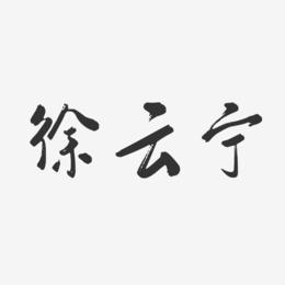 徐云宁-行云飞白字体签名设计