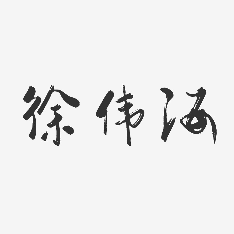 徐伟海-行云飞白字体签名设计