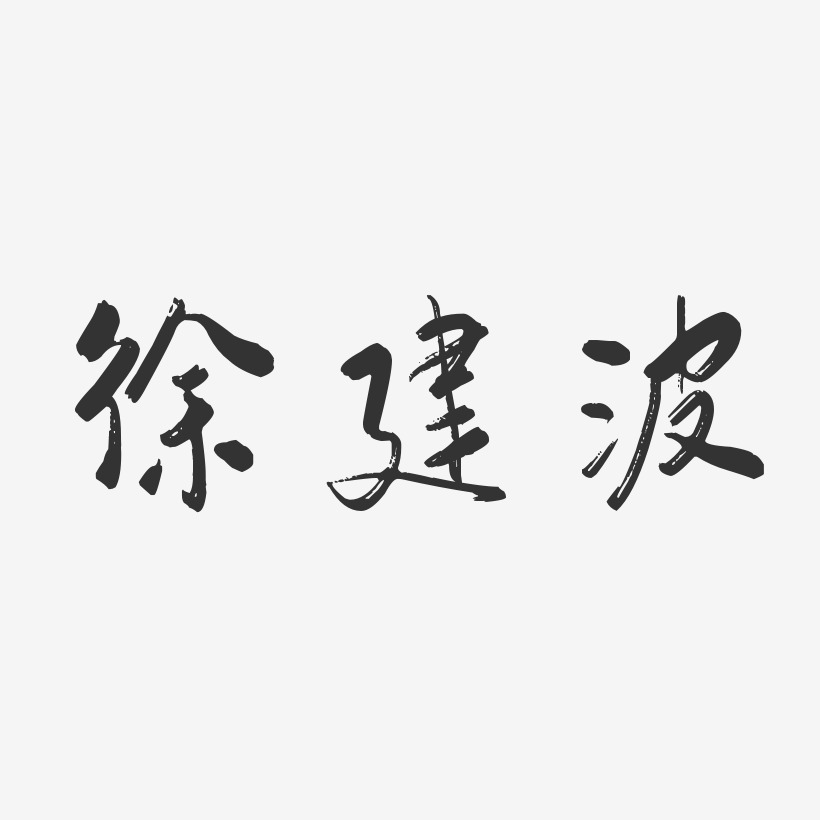 徐建波-行云飞白字体签名设计