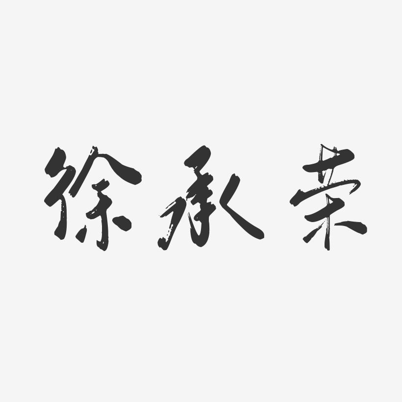 徐承荣-行云飞白字体签名设计
