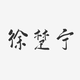 徐楚宁-行云飞白字体签名设计