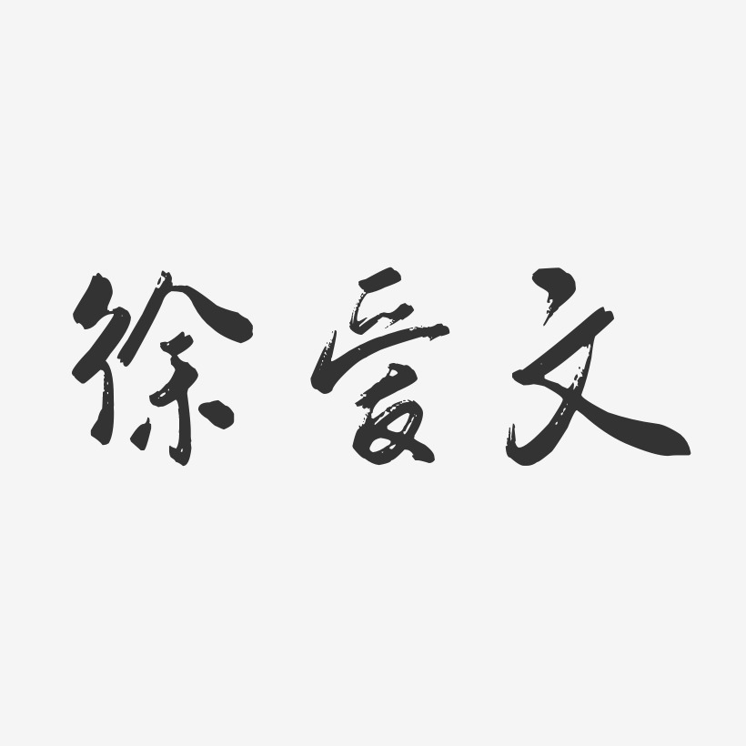 徐爱文-行云飞白字体签名设计