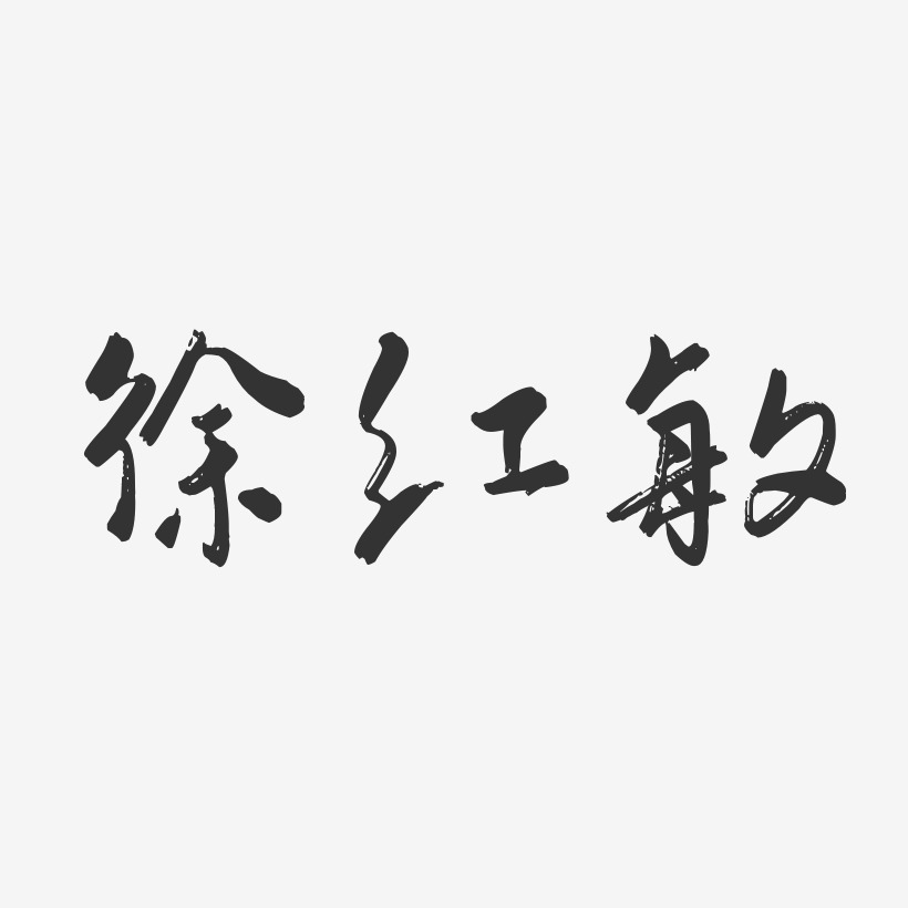 徐红敏-行云飞白字体签名设计