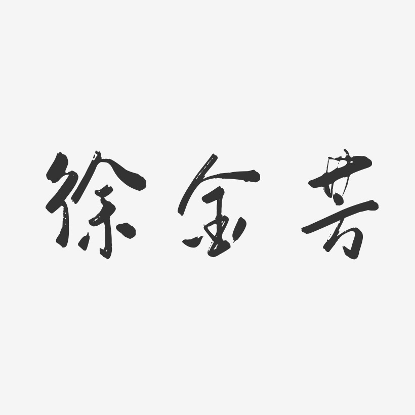 徐金芳-行云飞白字体签名设计