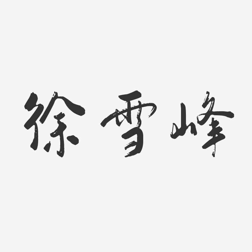徐雪峰-行云飞白字体签名设计