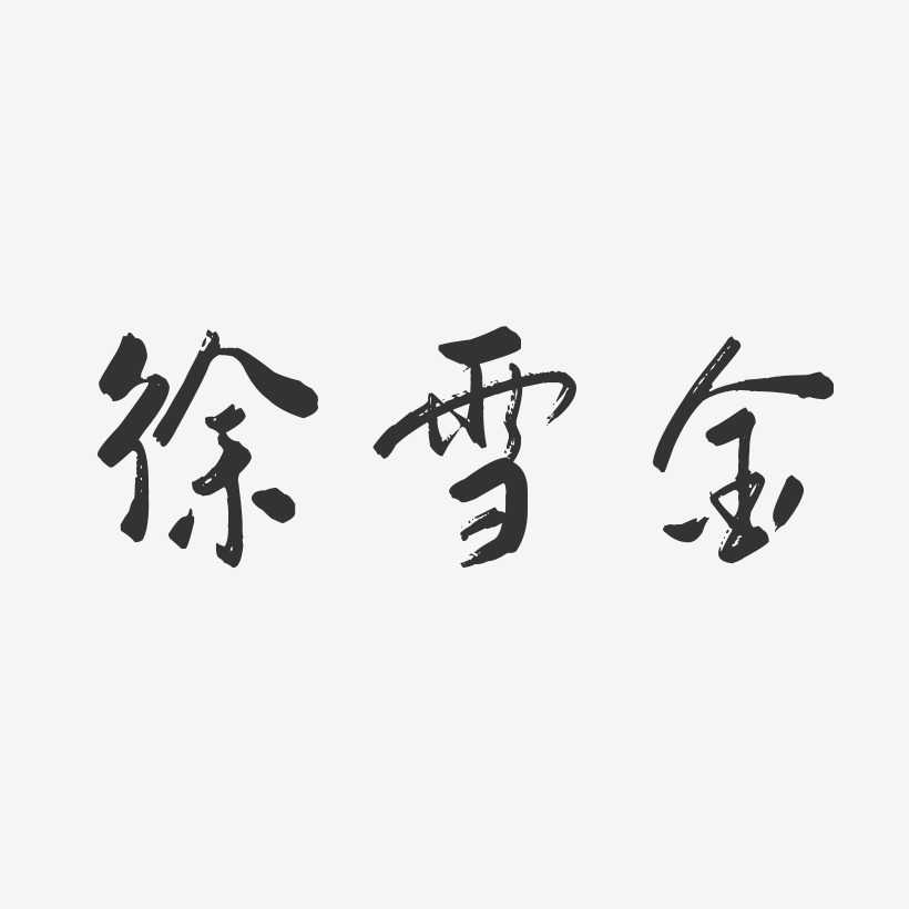 徐雪金-行云飞白字体签名设计