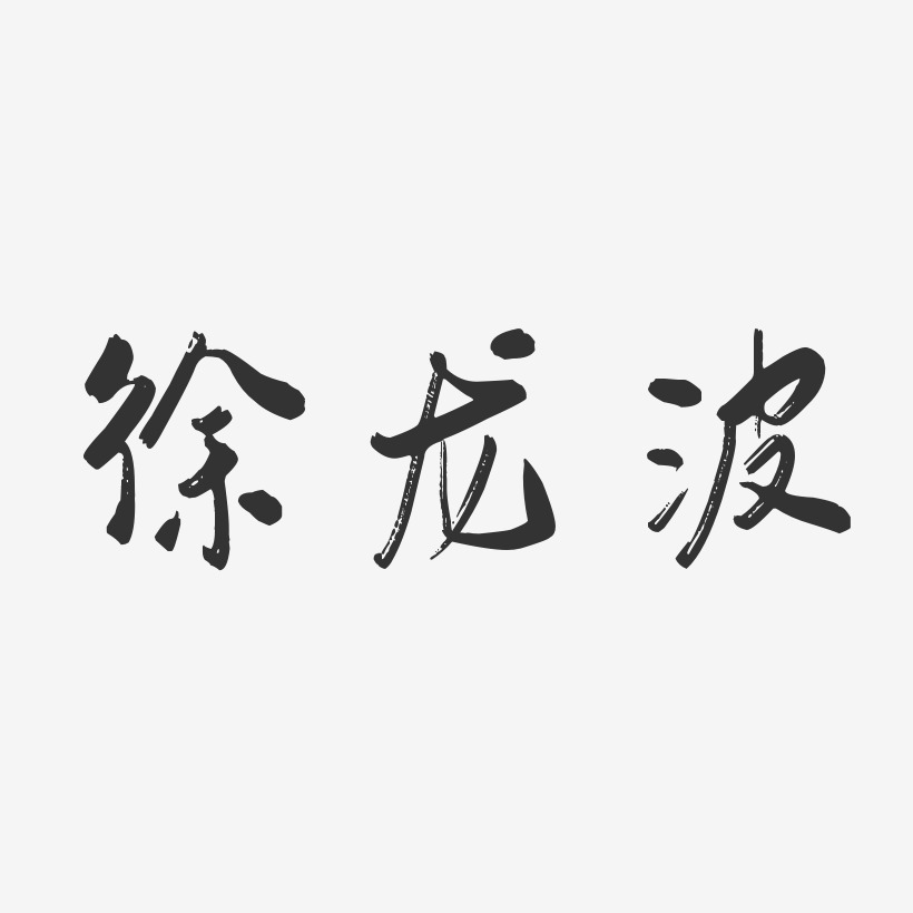 徐龙波-行云飞白字体签名设计
