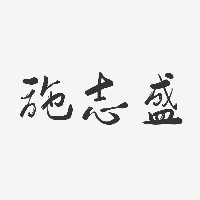 施志盛-行云飞白字体签名设计