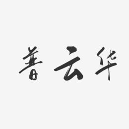 普云华-行云飞白字体签名设计