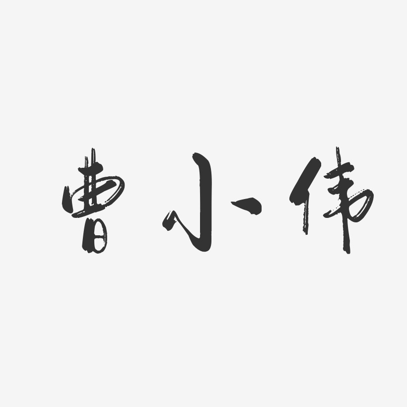 曹小伟-行云飞白字体签名设计