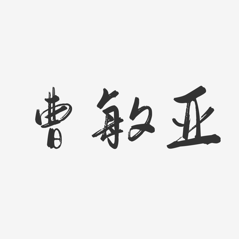 曹敏亚行云飞白字体签名设计