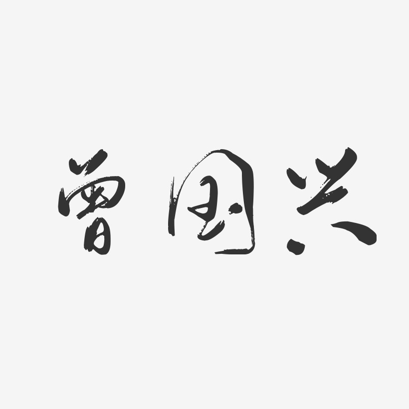 曾国兴-行云飞白字体签名设计