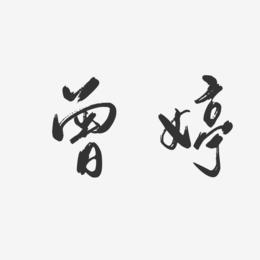 曾婷-行云飞白字体签名设计