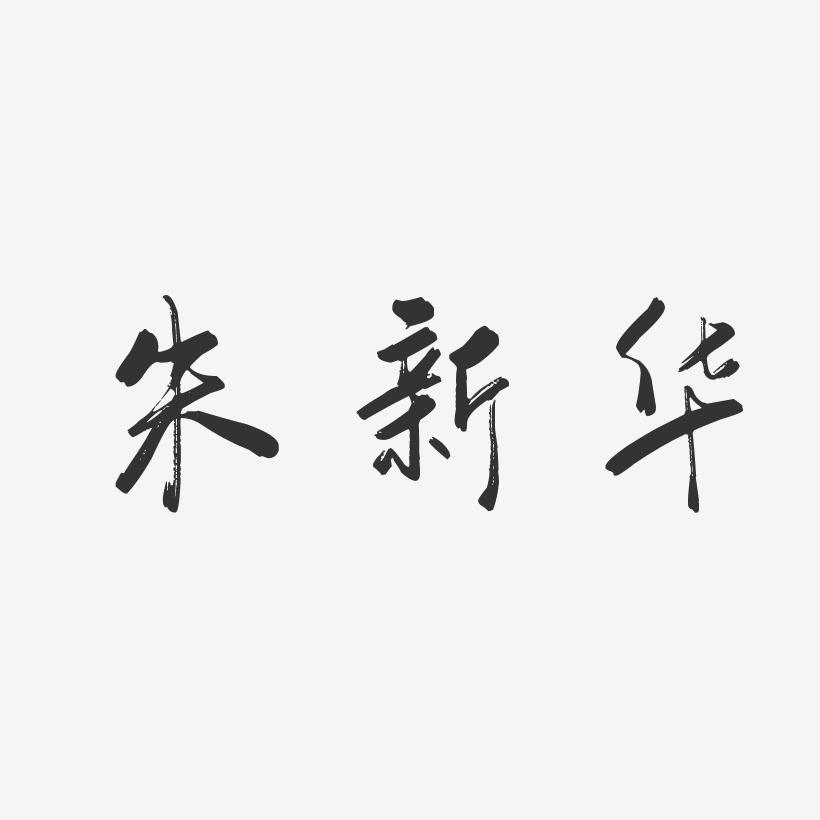 朱新华-行云飞白字体签名设计