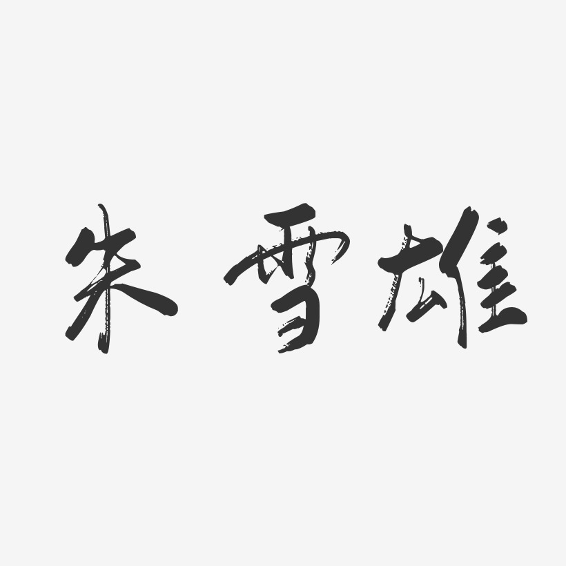 朱雪雄-行云飞白字体签名设计