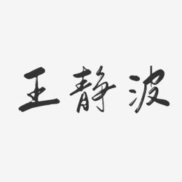 王静波-行云飞白字体签名设计