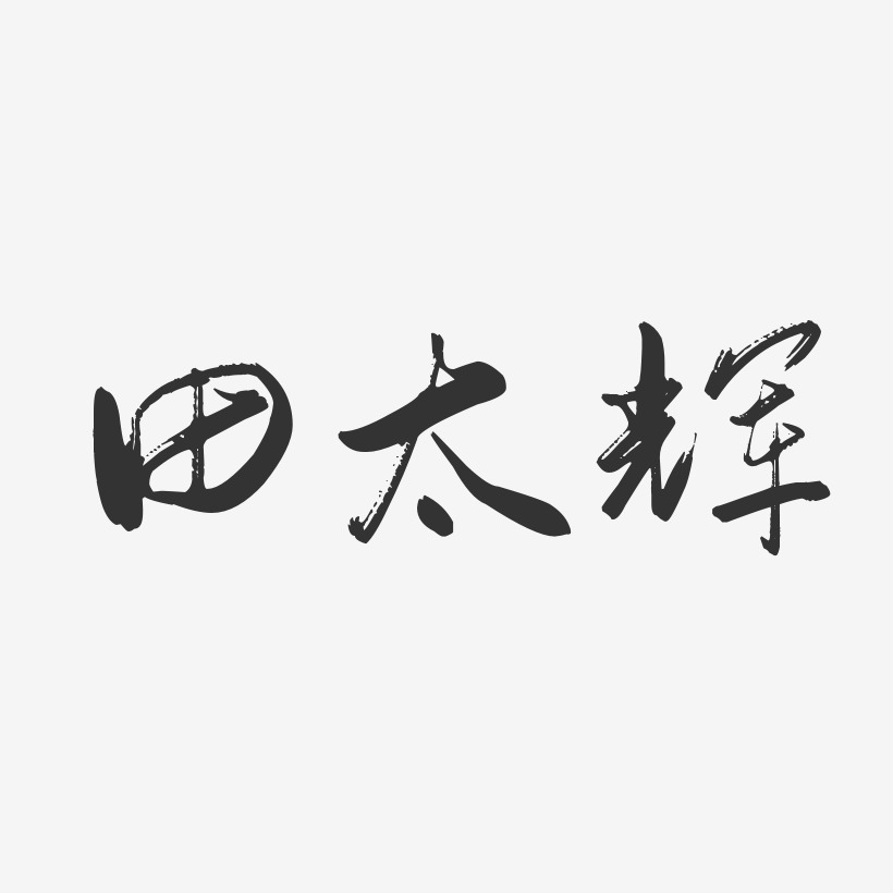 田太辉-行云飞白字体签名设计