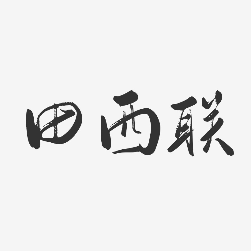 田西联-行云飞白字体签名设计