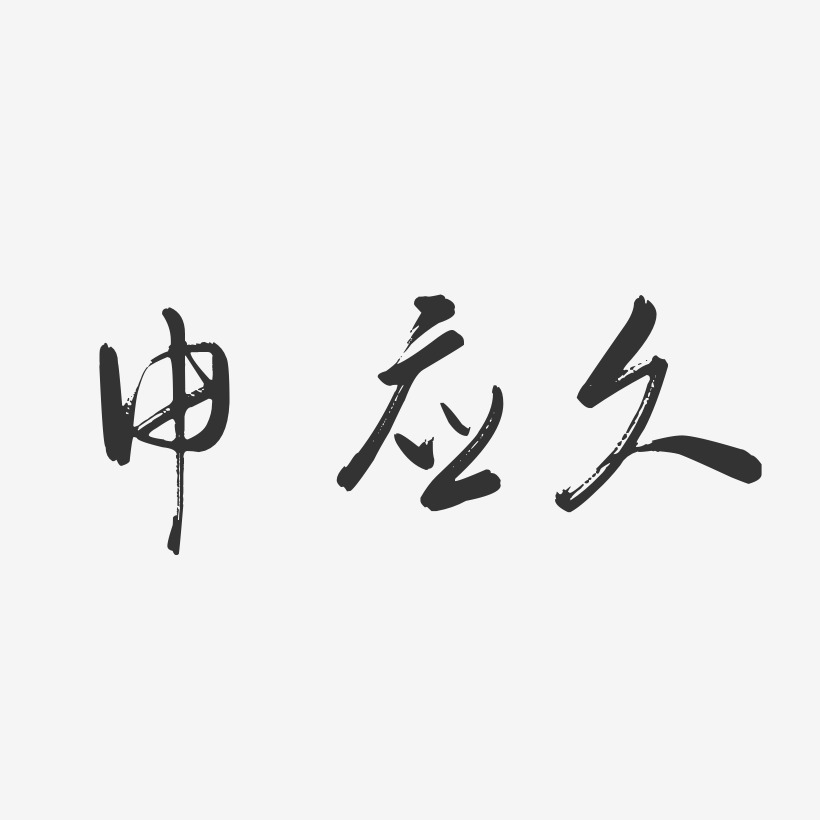 申应久-行云飞白字体签名设计