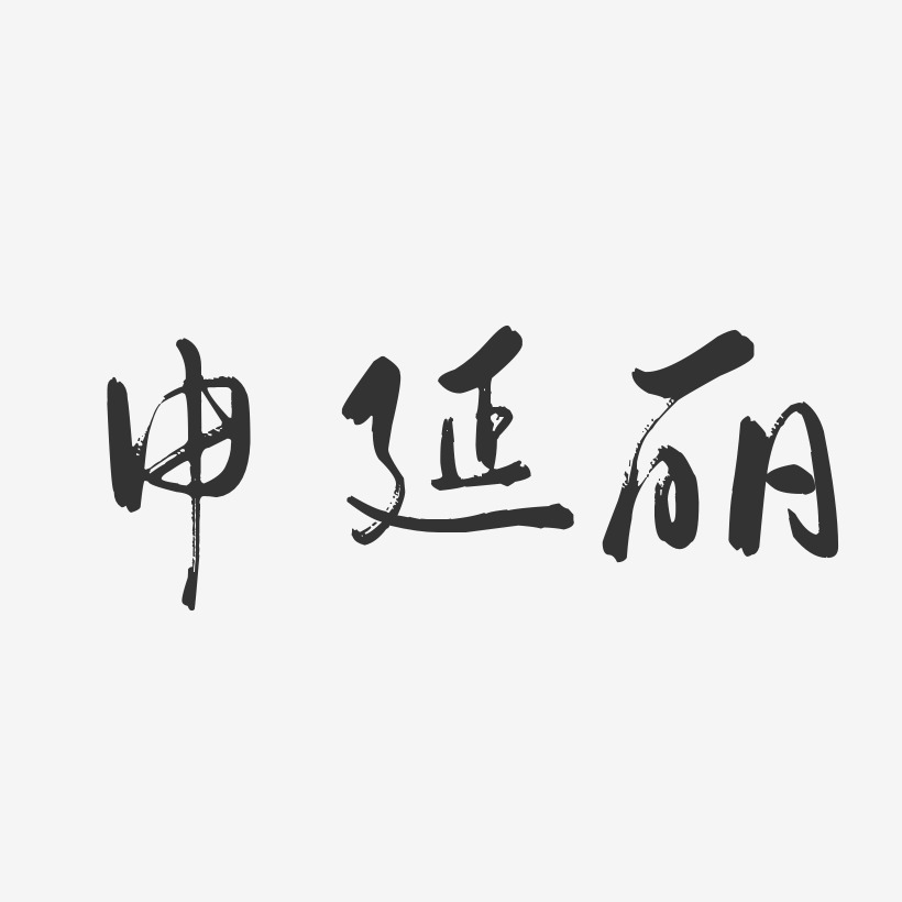 申延丽-行云飞白字体签名设计